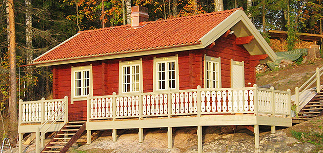 hirsisauna järven rannalla